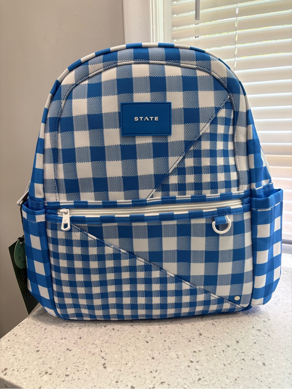 NWT State Intarsia Kane Kids Travel
Gingham Backpack